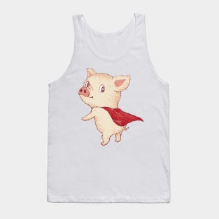 Cute pig Superhero Tank Top